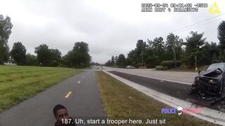 An unusually aggressive suspect rams cop car while drunk, high, and -