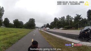 An unusually aggressive suspect rams cop car while drunk, high, and -