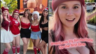 Americans try Tim Hortons for the first time