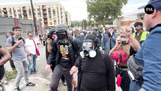 Antifa militants surround reporter`s security guard, attempt to rob him