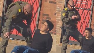 Juan tried to get away but ended up getting hit by a car and detained