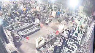 Worker killed in shocking accident