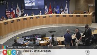 Locals voicing their opinion on AI surveillance. You're all out of order!