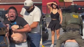 Latino Man Gets Into A Fight With ICE Agents