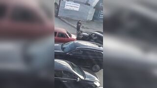 Road Rage Fight Escalates to Wild Demolition Derby