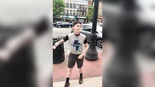 A woman loses her mind over a banner that simply defines what a woman is