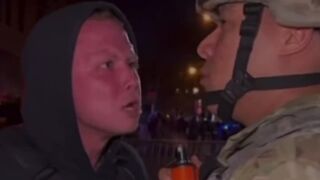 This protester gets the answer they weren’t looking for.