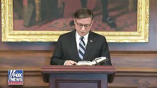 FAITH FIRST: Speaker Johnson Opens Press Conference by Reading Psalm 37
