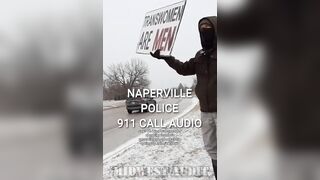 Liberal Karen gets upset by the sign he is holding & she calls 911
