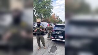 ICE agents arrest a notorious agitator known for interfering with ICE operations