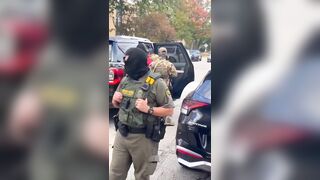 ICE agents arrest a notorious agitator known for interfering with ICE operations