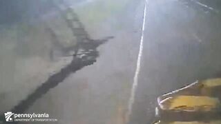 Pennsylvania Department of Transportation shared a video of a wild crash