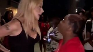 Say what you want to, but that blonde looked nice! That other girl was jealous