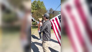 Trans Mexican has arrived to the ICE facility! Trolling the anti ICE protesters