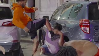 Crazy 2vs1 fight Downtown Austin TX