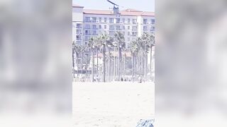NEW: Man nearly hit by a helicopter that crashed in Huntington Beach California