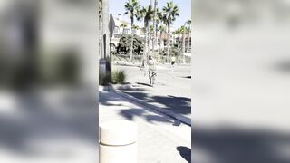 NEW: Man nearly hit by a helicopter that crashed in Huntington Beach California