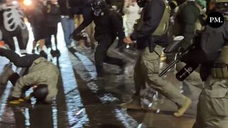 Federal Police just Threw Antifa to the Ground and Started Dragging Them Away