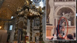 VATICAN CITY—CONFIRMED that a man desecrated the Papal Altar of St Peter’s Basilica