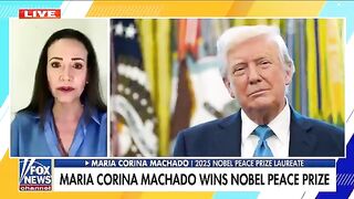 Wokies Melt as Just Named Nobel Peace Prize Winner Maria Corina Machado says President Trump DESERVES IT.