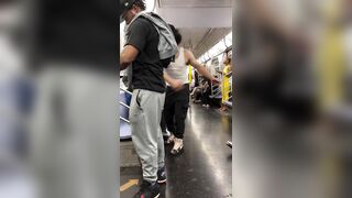 No one is safe anymore. Watch this Random Attack on Subway
