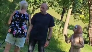 Muslim tries to tell a Canadian woman not to walk her dog. She wasn’t having it. Git em girl!!