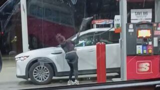 Pretty Girl Makes the Car Wash an Exciting Visit