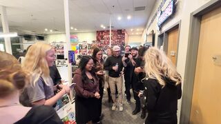 Erika Kirk shows Charlie’s Medal of Freedom to all of the Staff at Turning Point USA.