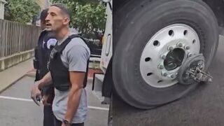 A McDonald’s security guard booted a garbage truck after the driver stopped for lunch