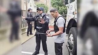 A McDonald’s security guard booted a garbage truck after the driver stopped for lunch