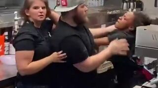 Black Female Employee Attacks White Female Coworker in Front of Customers