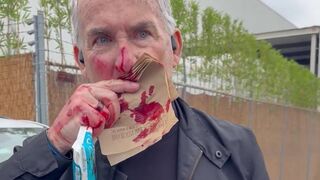 security guard working with news station attacked by anti-ICE terrorist in California