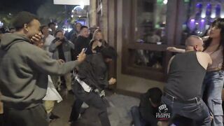 Fight brawl break out on 6th Street Austin TX