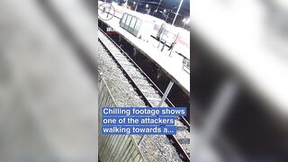 CCTV of Muslim terrorist who stabbed 11 ppl in London train last night