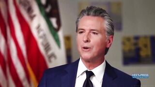 Kristen asks Newsom about the elephant in the room