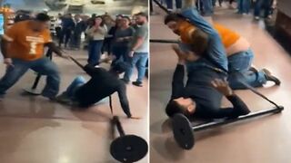 Wild Redneck Fight Breaks out in a Texas Bass Pro Shop.....