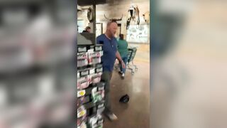 Wild Redneck Fight Breaks out in a Texas Bass Pro Shop.....