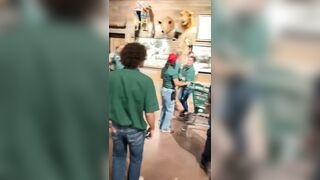 Wild Redneck Fight Breaks out in a Texas Bass Pro Shop.....