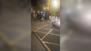 group of Moroccan migrants beating up a Spanish taxi driver in Barcelona.