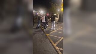 group of Moroccan migrants beating up a Spanish taxi driver in Barcelona.