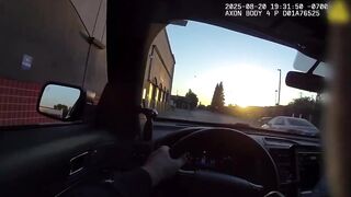 Fresno police release video showing officer hitting suspect with patrol car