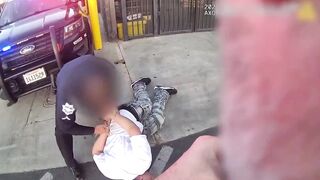 Fresno police release video showing officer hitting suspect with patrol car