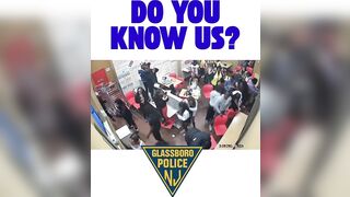 Officer hit by chair while making arrests at Domino's Pizza in New Jersey