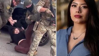 Woman claims ICE agents crashed into her, while others say footage proves otherwise..