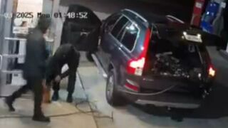 Usual suspects use car to rip door off Connecticut gas station