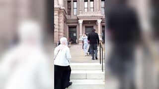 Politician Valentina Gómez burst into a Muslim protest in Texas, took the microphone, and shouted: "Islam is the religion of the rape, incest, and pedophilia …