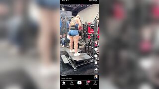 She’s in the gym …. Obviously she is trying