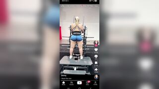 She’s in the gym …. Obviously she is trying