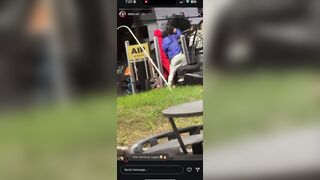 A group of men intervened to stop a man from assaulting a woman