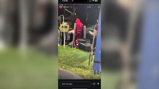 A group of men intervened to stop a man from assaulting a woman